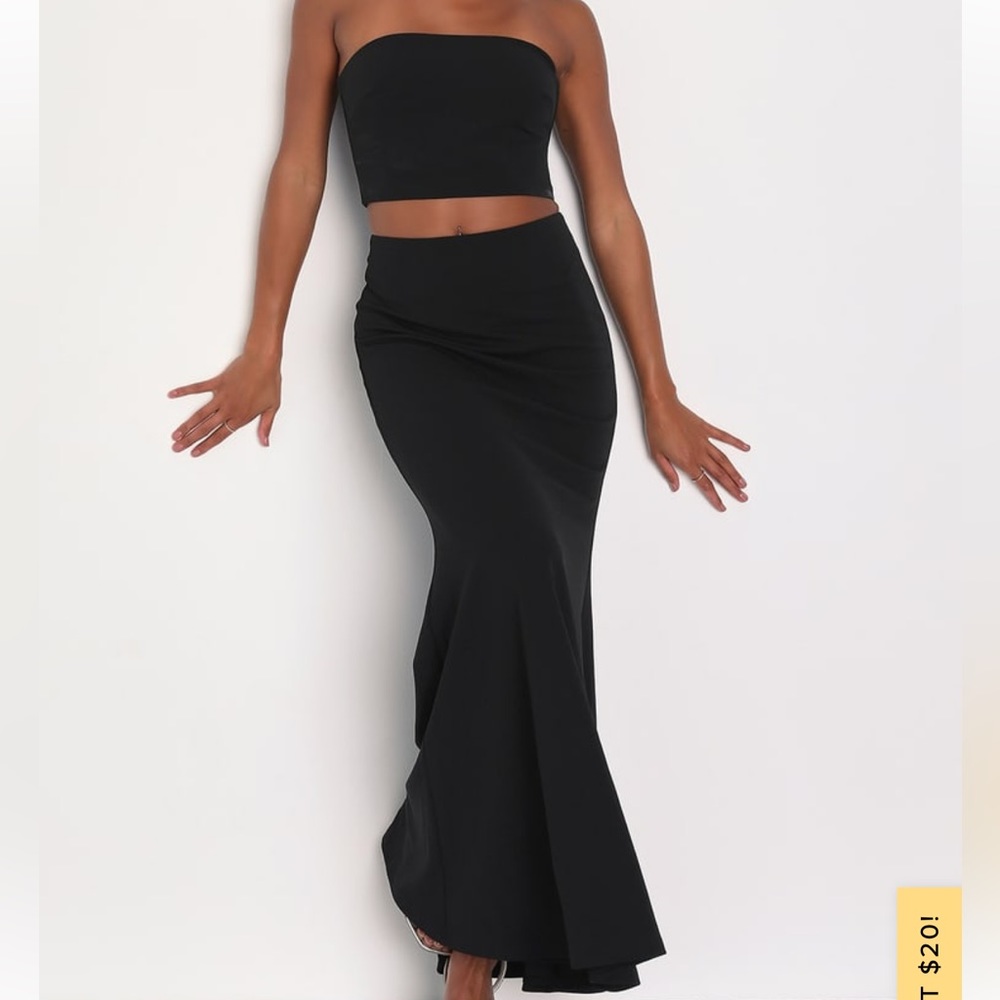 Lulu's Black Skirt Set